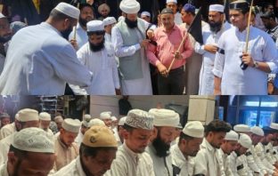 लुधियाना जामा मस्जिद में काली पट्टियां बांध के जुम्मे की नमाज अदा की गई